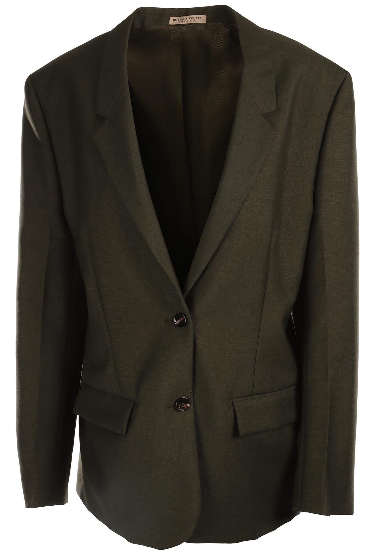 BOTTEGA VENETA GREEN SILK BLAZER IT 46 UK 14