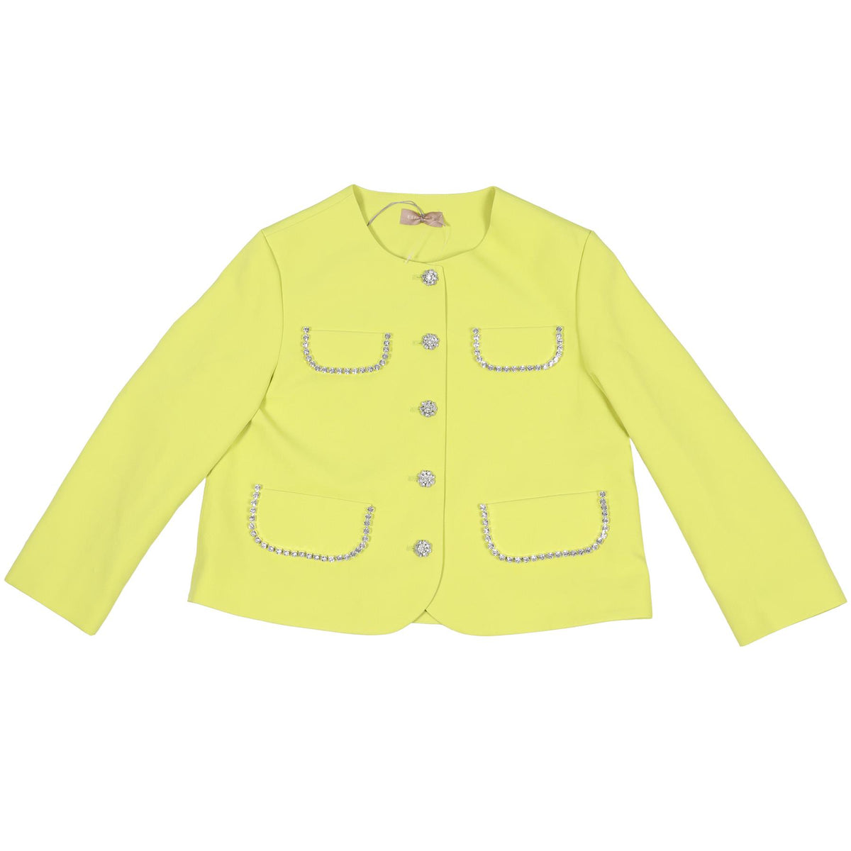 ELIE SAAB GREEN KIDS GIRLS WOVEN JACKET 12 YEARS