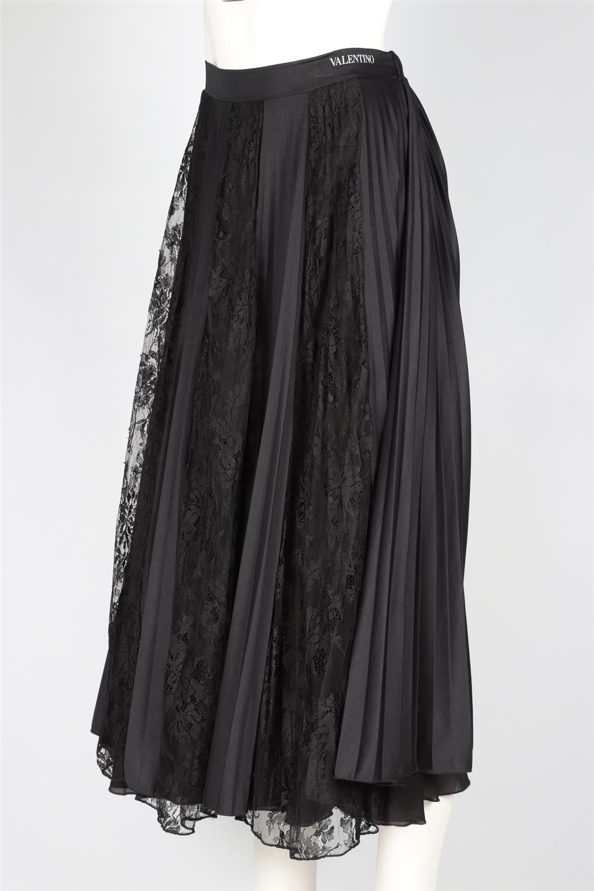 VALENTINO BLACK JERSEY MAXI SKIRT MEDIUM