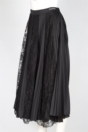 VALENTINO BLACK JERSEY MAXI SKIRT MEDIUM