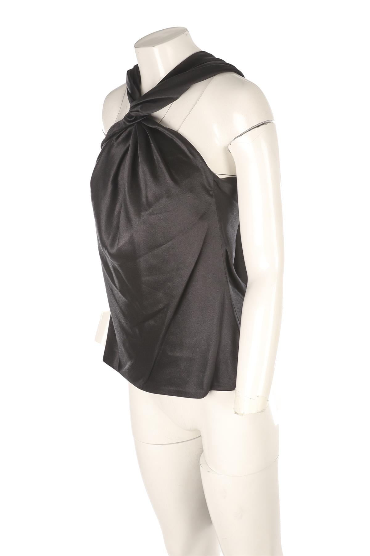 ALEXANDER MCQUEEN BLACK 2007 SILK TOP IT 42 UK 10