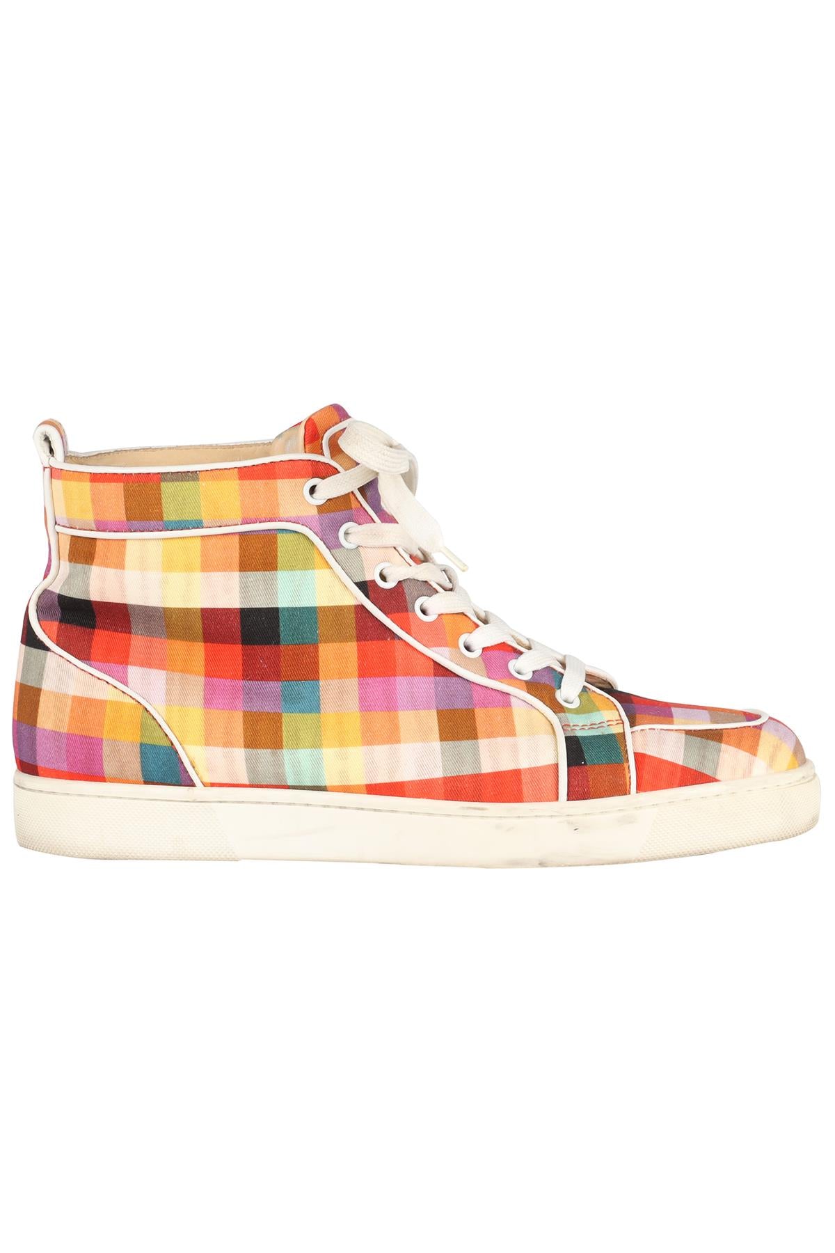 CHRISTIAN LOUBOUTIN MULTICOLOURED MEN'S LOUIS CANVAS SNEAKERS EU 42 UK 8 US 9
