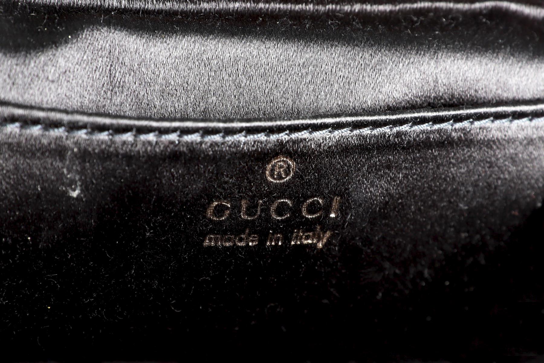 GUCCI BLACK VINTAGE VELVET TOTE BAG