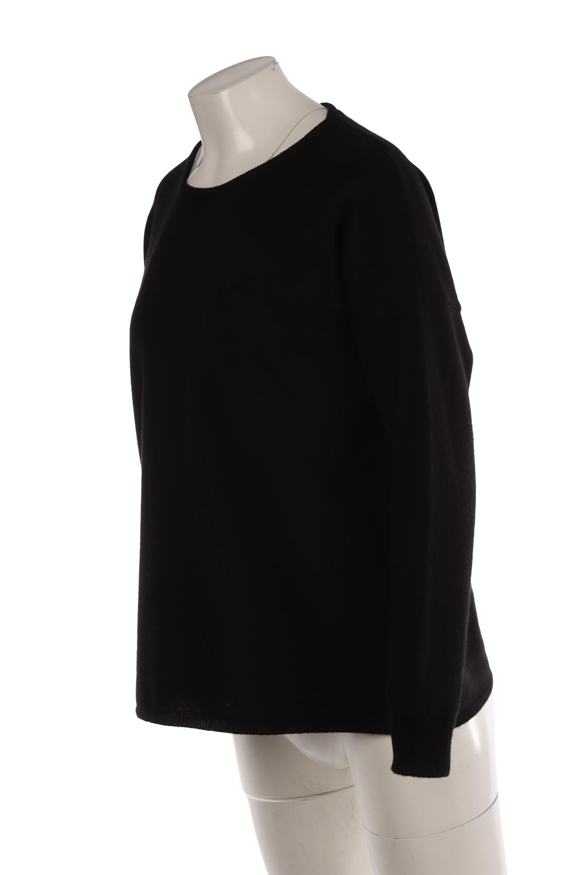 CASHMERITALY BLACK CASHMERE SWEATER MEDIUM