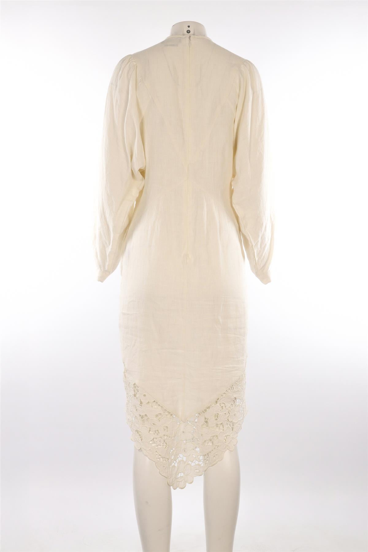 ISABEL MARANT WHITE LINEN MAXI DRESS FR 40 UK 12