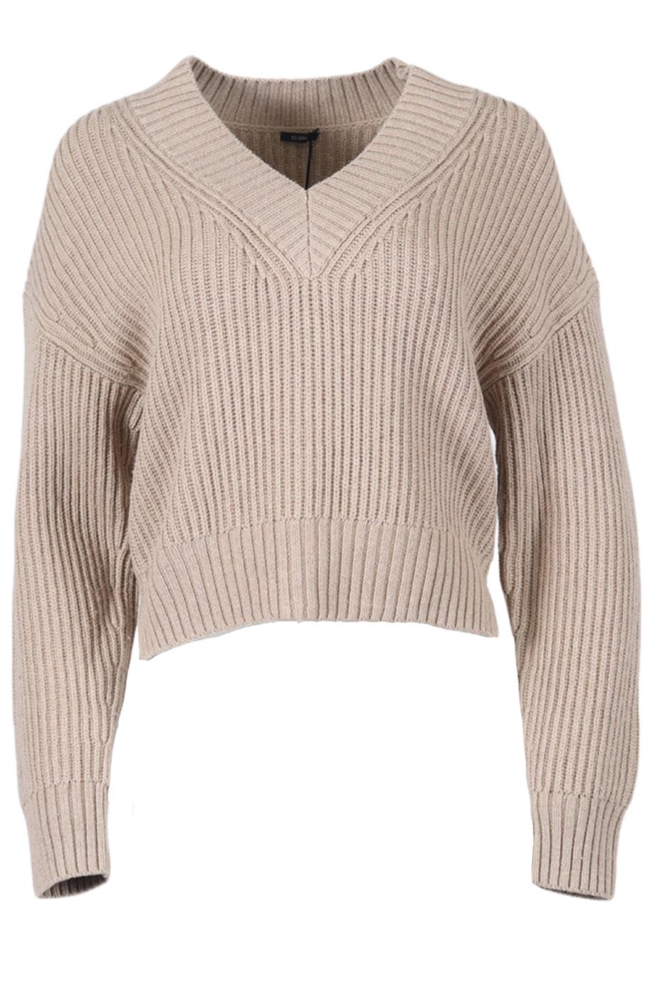 JOSEPH RIBBED WOOL AND CASHMERE BLEND SWEATER SMALL