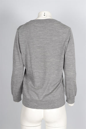 J. CREW GREY WOOL SWEATER LARGE