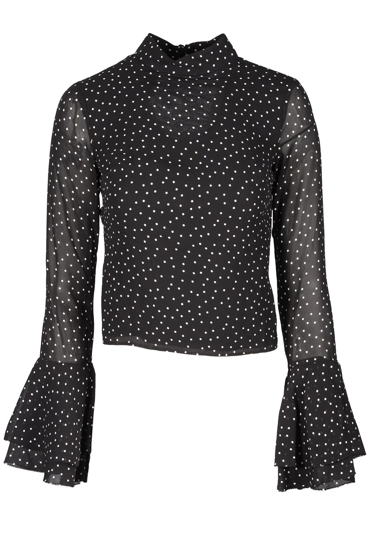 REFORMATION BLACK CHIFFON TOP US 2 UK 6