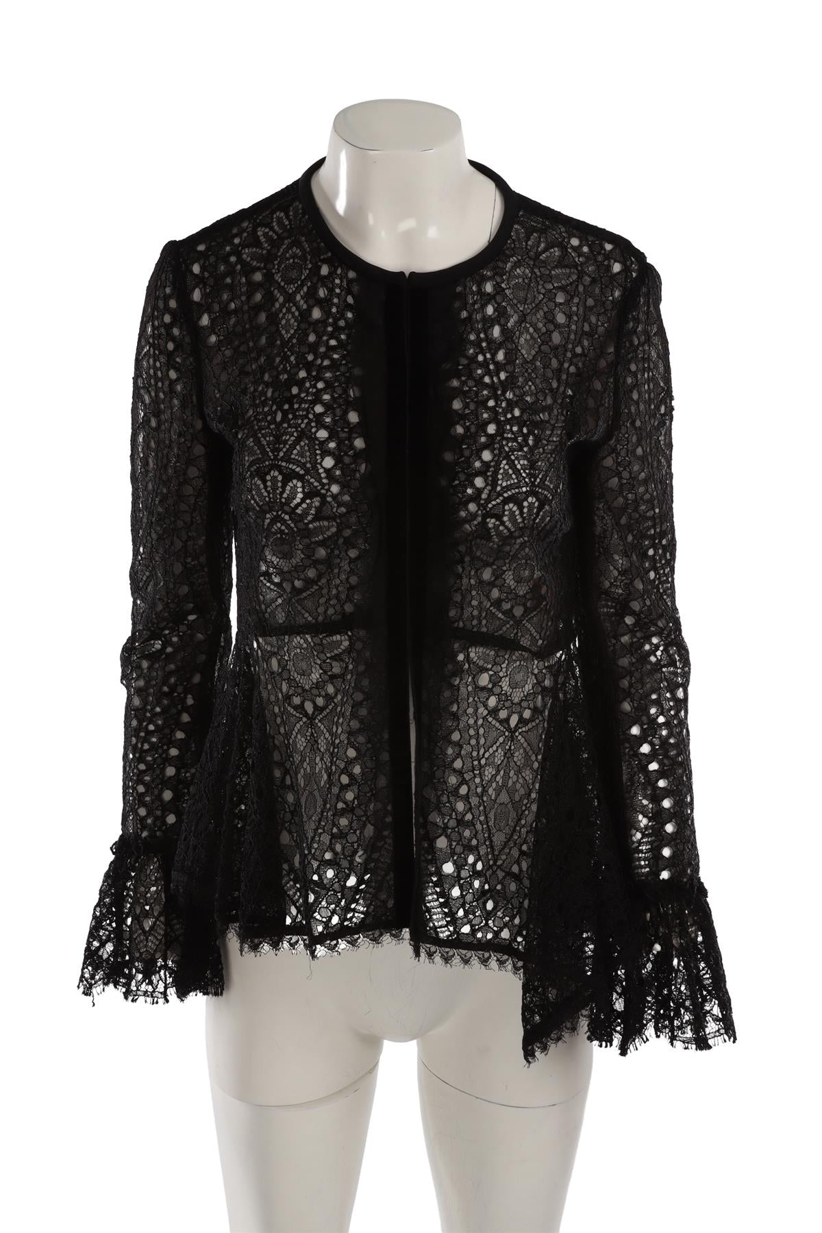 EMILIO PUCCI BLACK LACE JACKET IT 40 UK 8