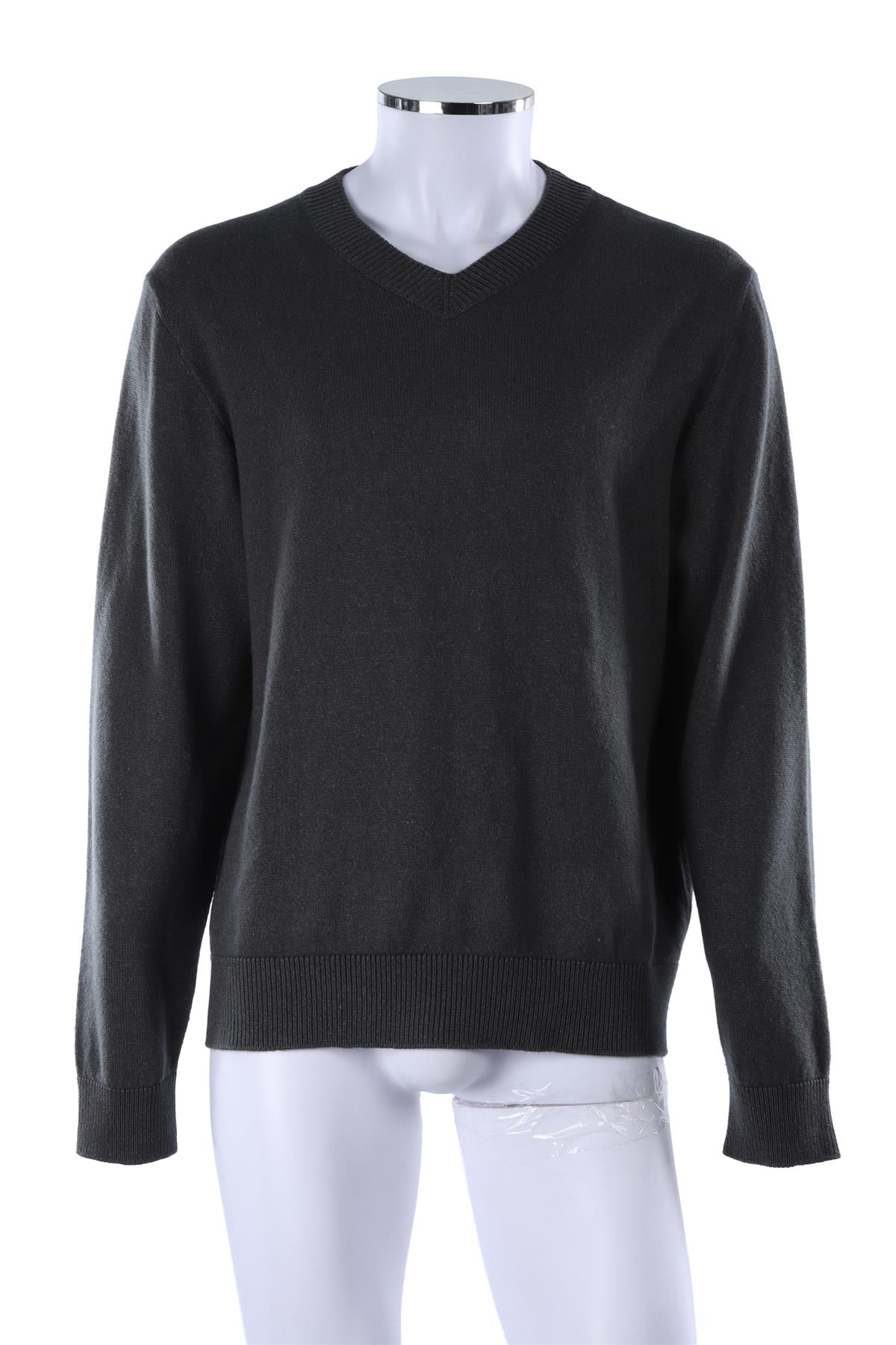 GREY MEN'S CASHMERE SWEATER