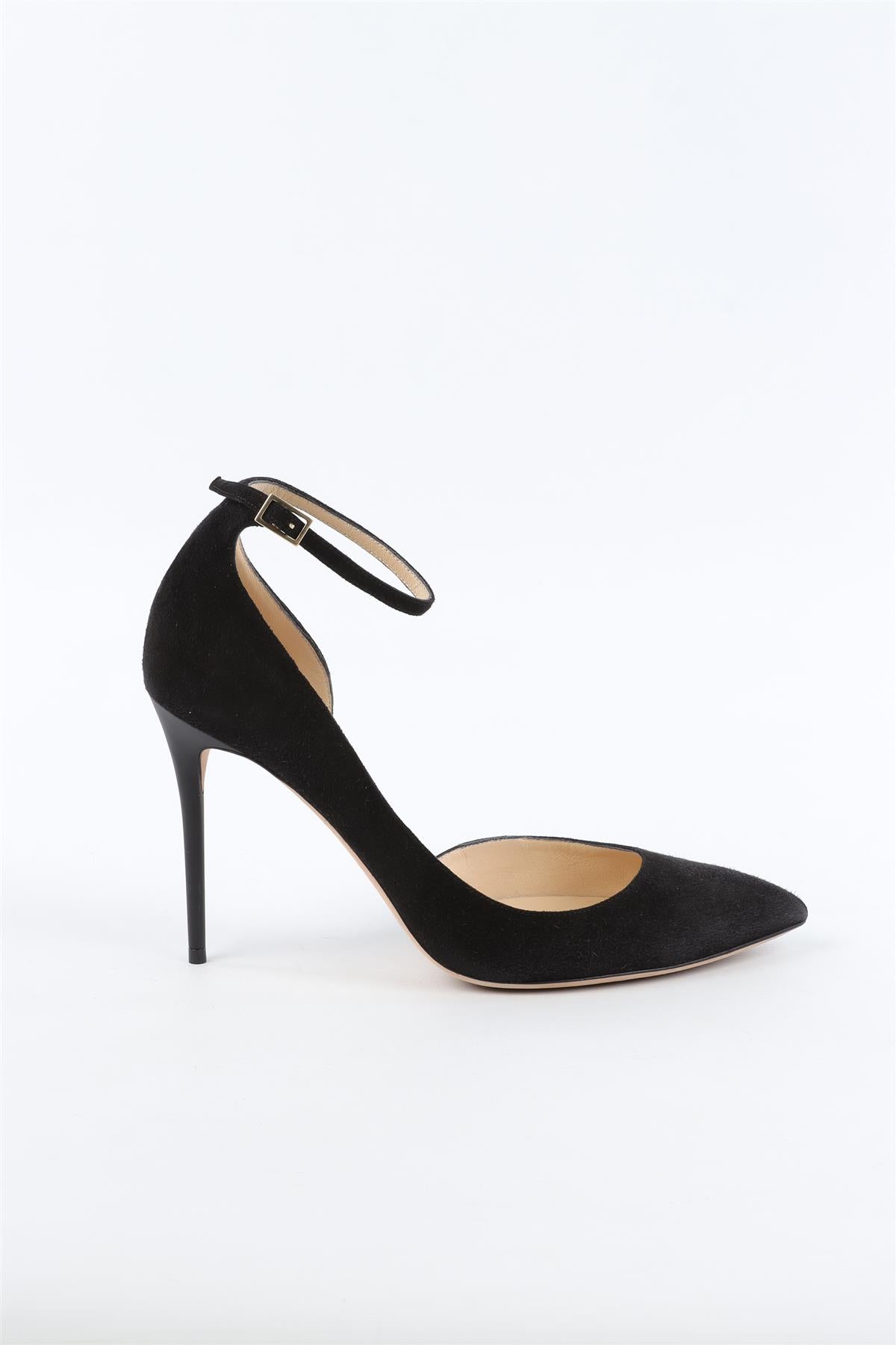 JIMMY CHOO BLACK SUEDE PUMPS EU 38.5 UK 5.5 US 8.5