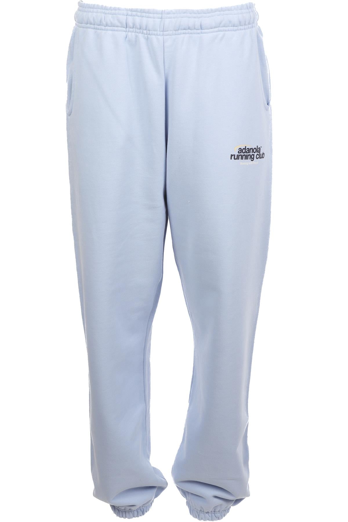 ADANOLA BLUE COTTON TRACK PANTS SMALL