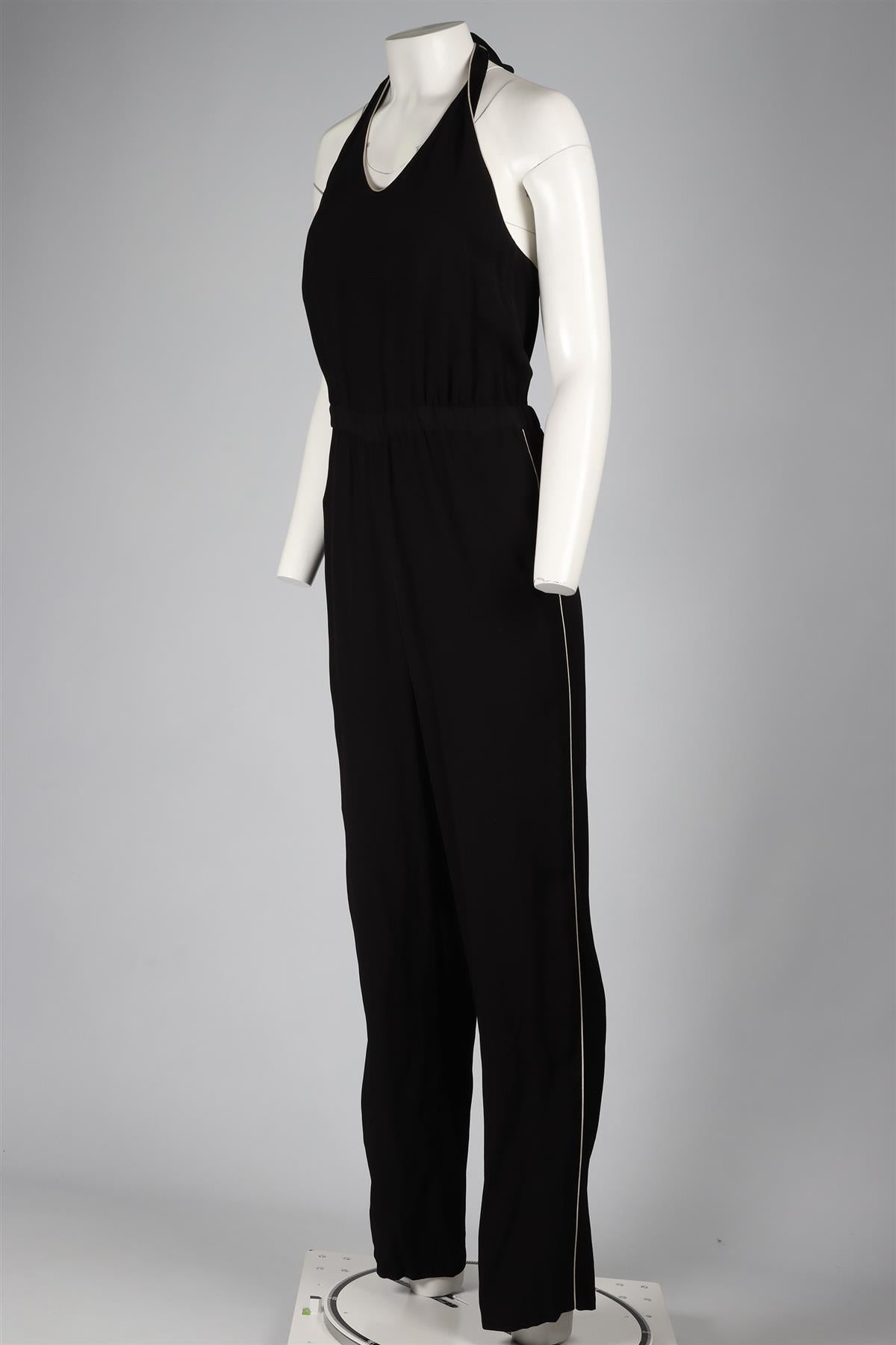 GIORGIO ARMANI BLACK CREPE JUMPSUIT IT 42 UK 10