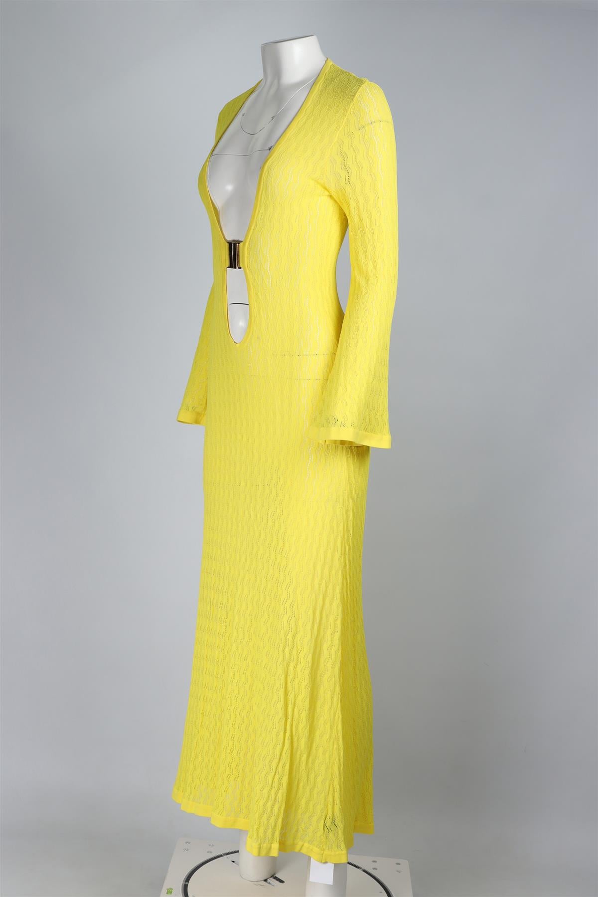 DODO BAR OR YELLOW KNIT MAXI DRESS IT 40 UK 8