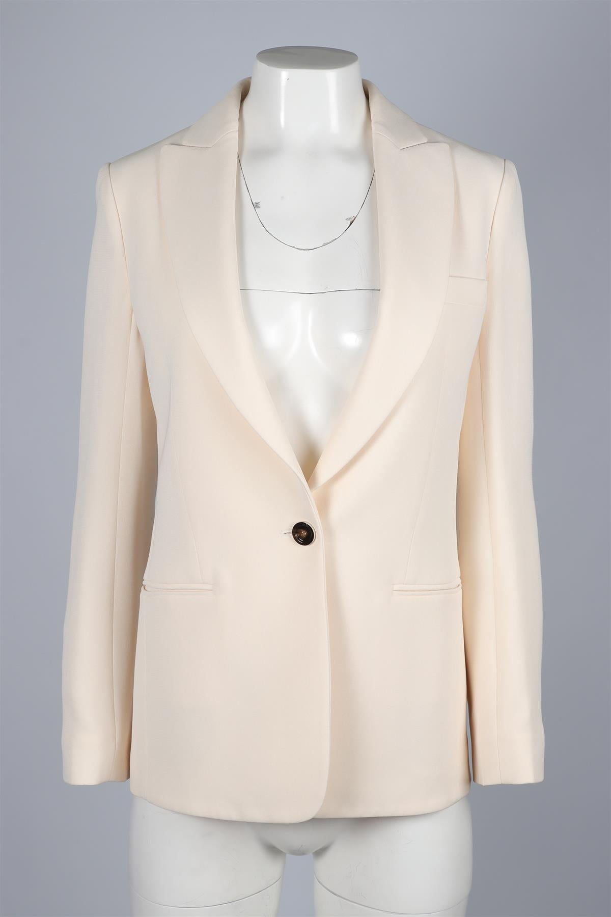 CHRISTIAN DIOR CREAM SILK BLAZER FR 38 UK 10
