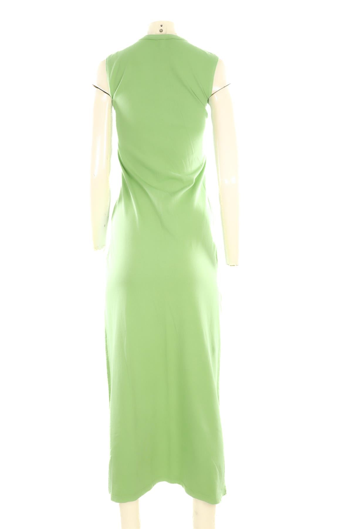 LESET GREEN COTTON MAXI DRESS XSMALL