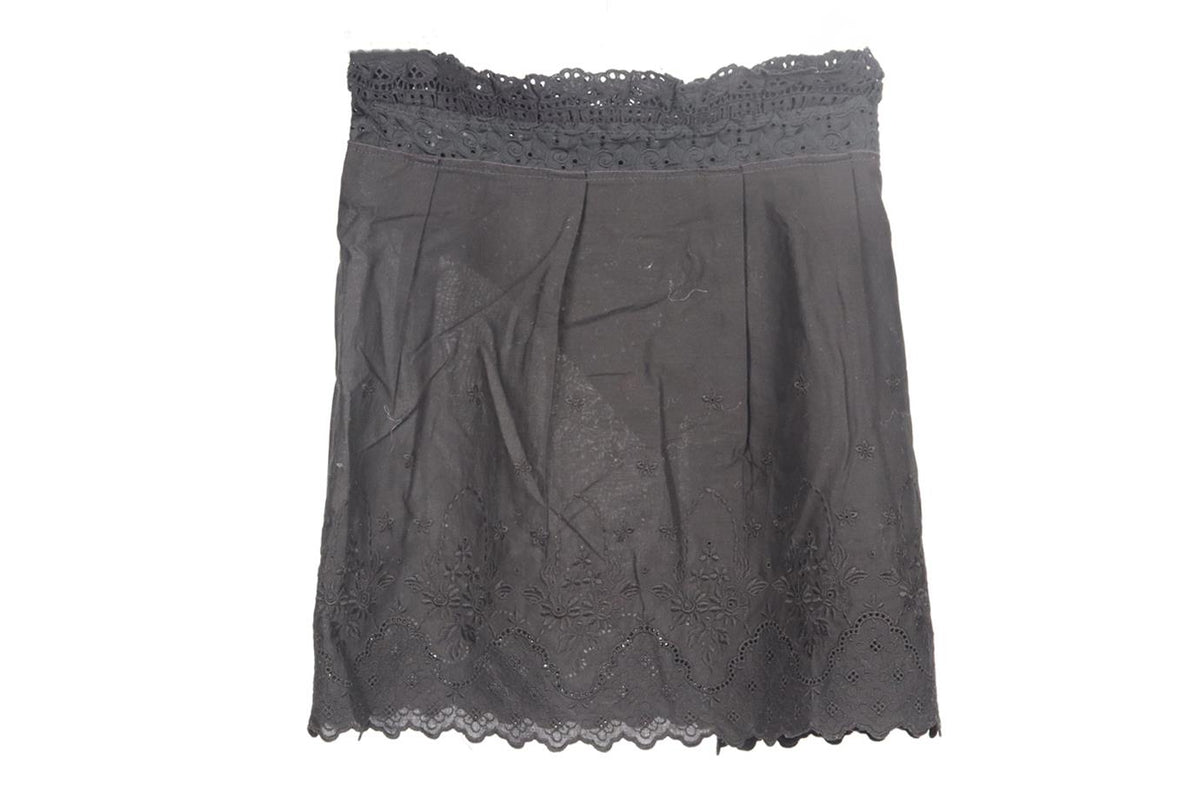DOLCE AND GABBANA BRODERIE ANGLAISE COTTON MINI SKIRT IT 38 UK 6