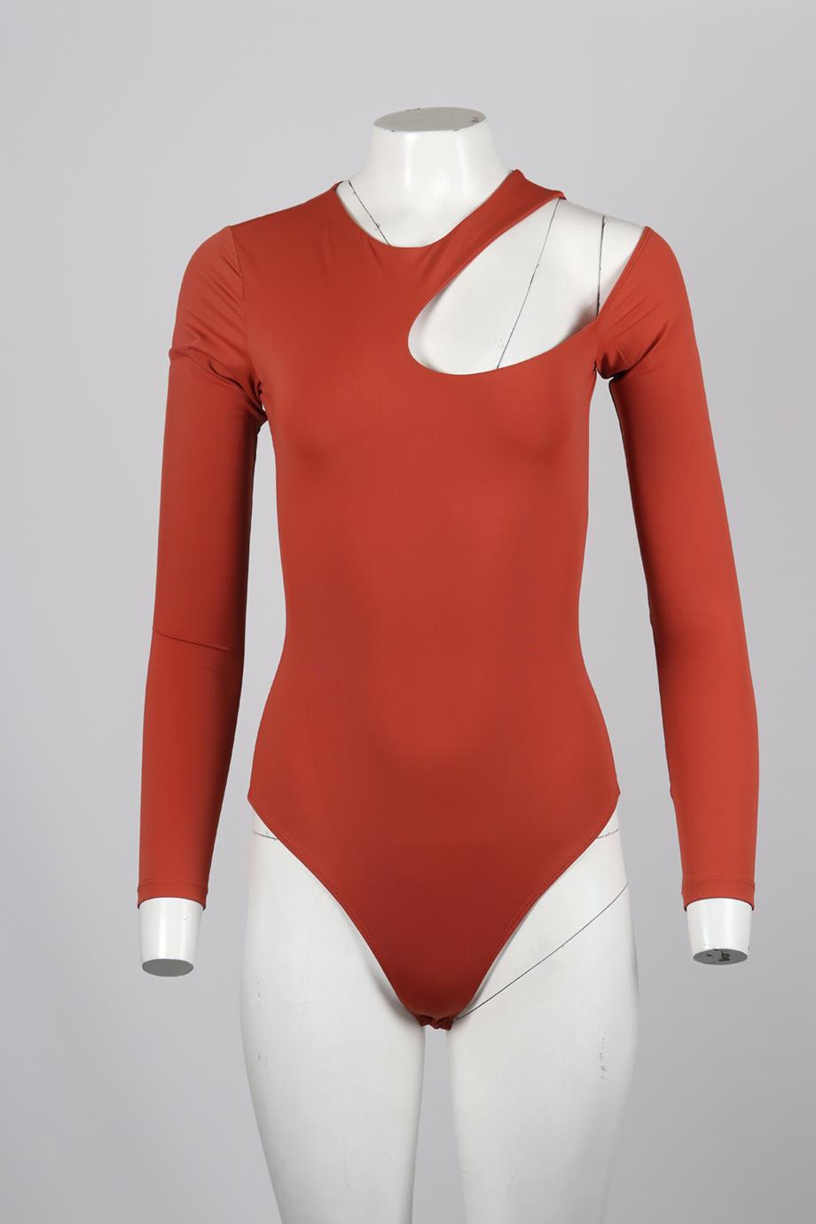 ALIX NYC CUTOUT STRETCH JERSEY BODYSUIT SMALL