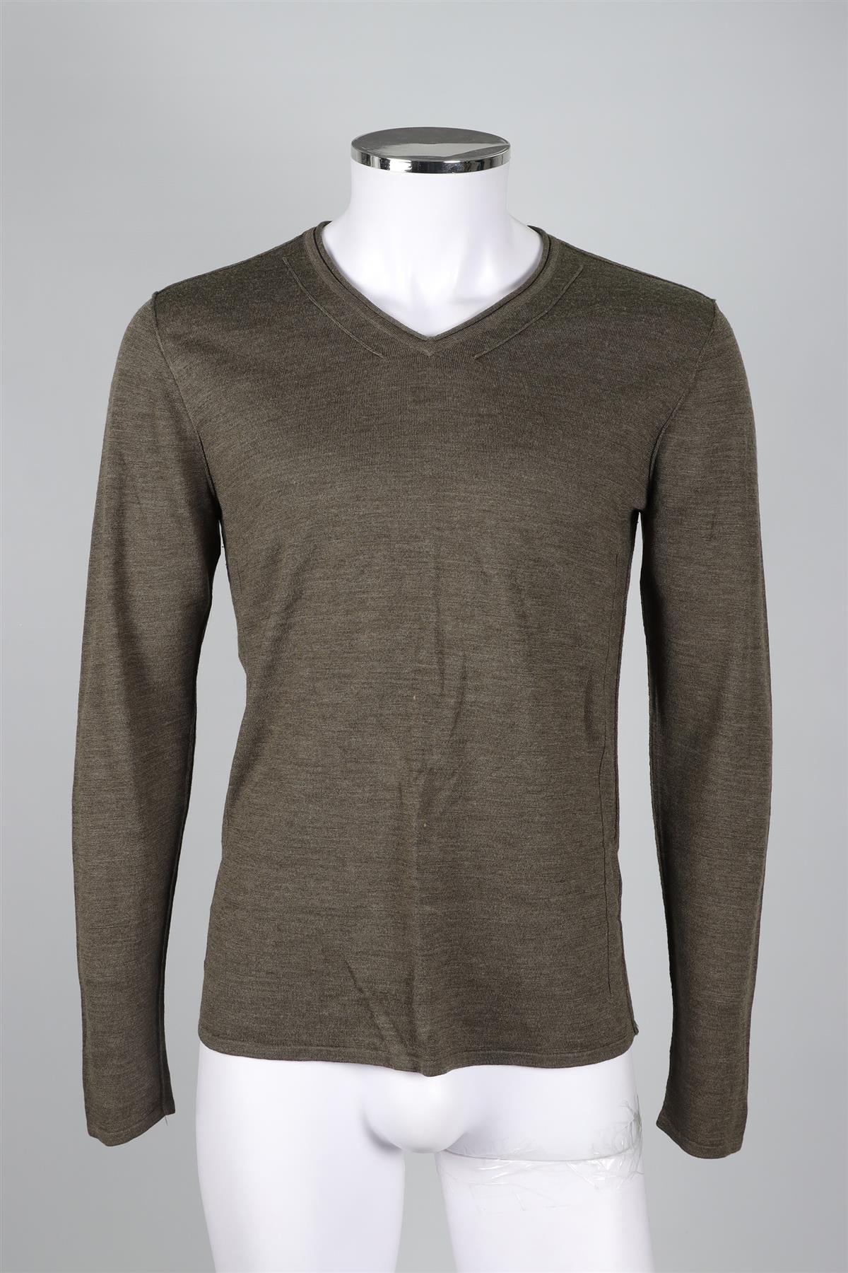 JOHN VARVATOS GREEN MEN'S WOOL SWEATER MEDIUM