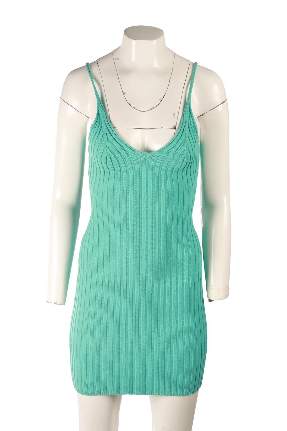 T BY ALEXANDER WANG BLUE KNIT MINI DRESS SMALL