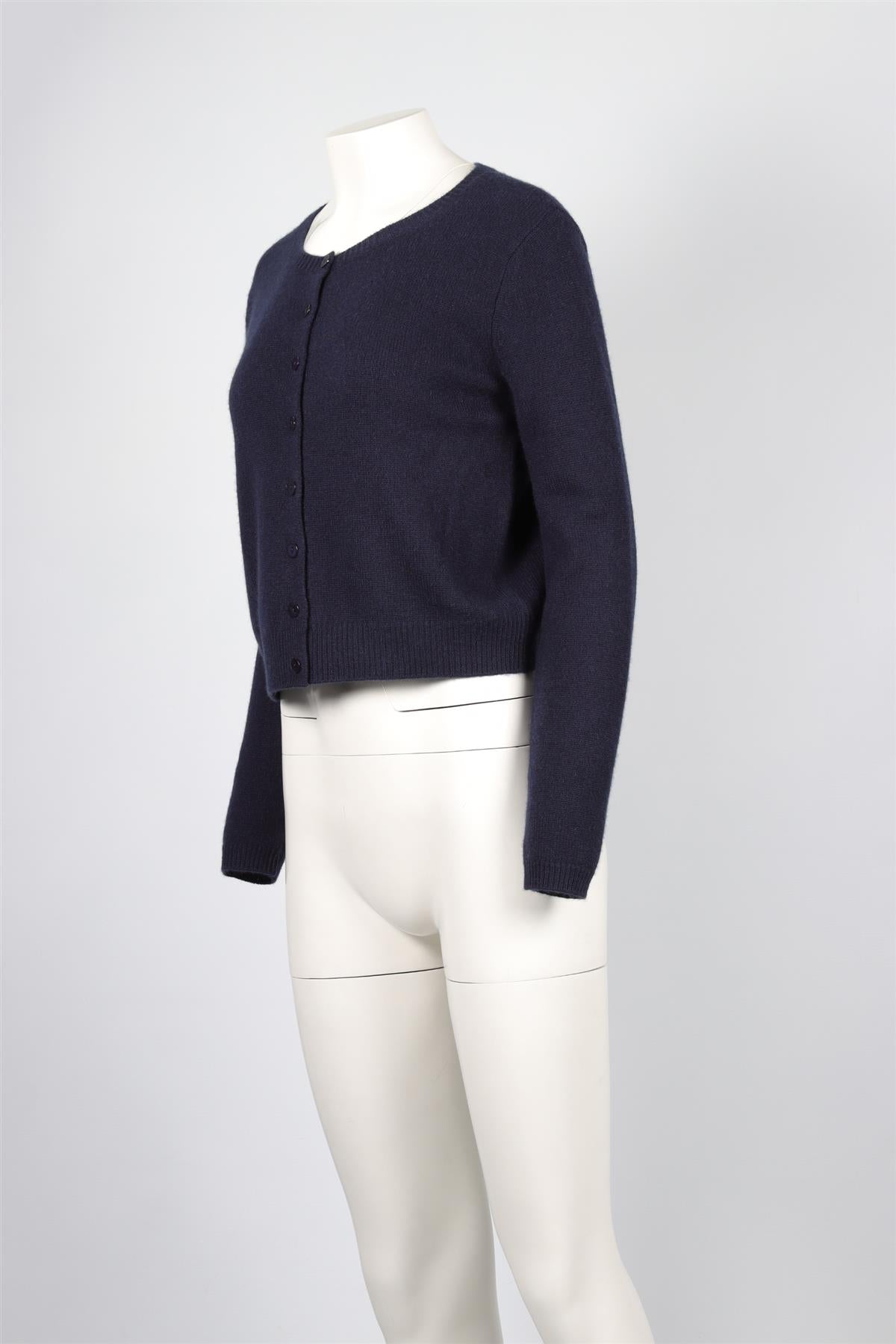 REFORMATION NAVY CASHMERE CARDIGAN SMALL