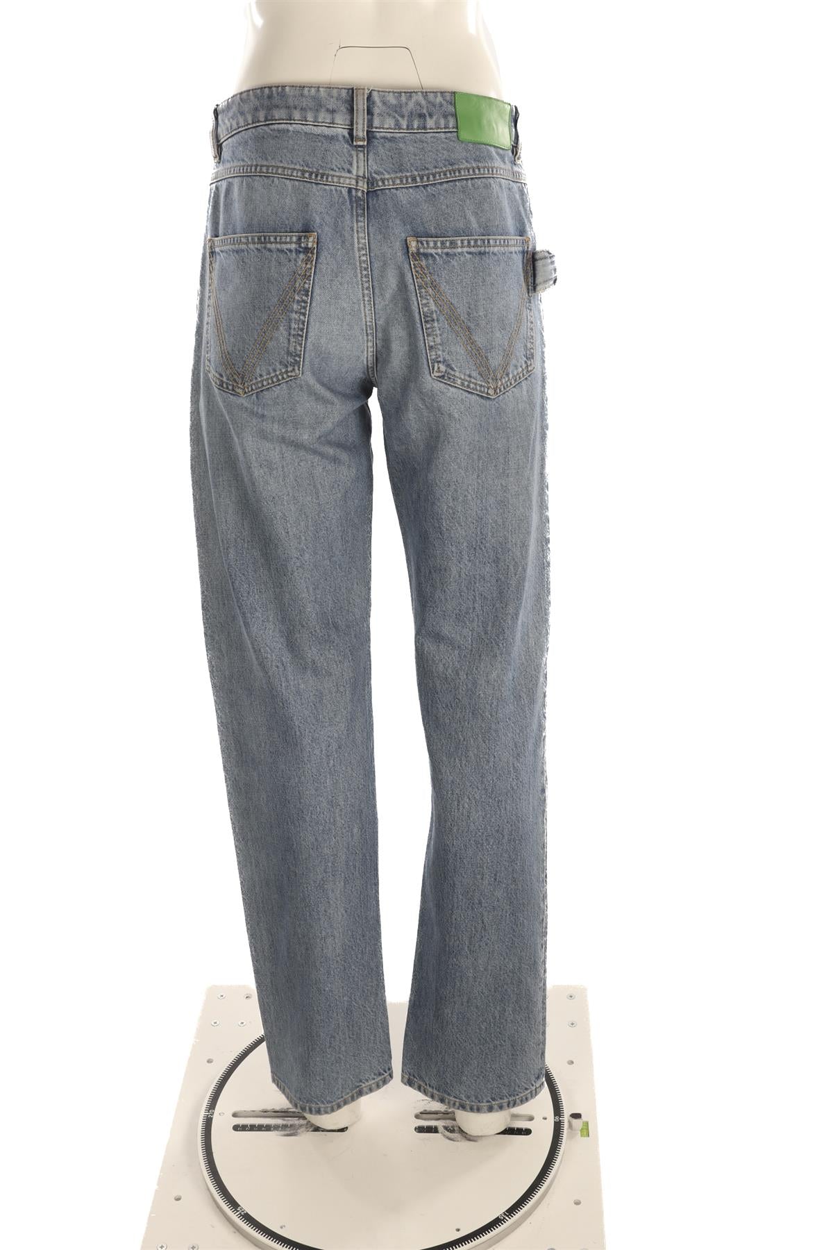 BOTTEGA VENETA BLUE HIGH RISE STRAIGHT LEG JEANS IT 38 UK 6