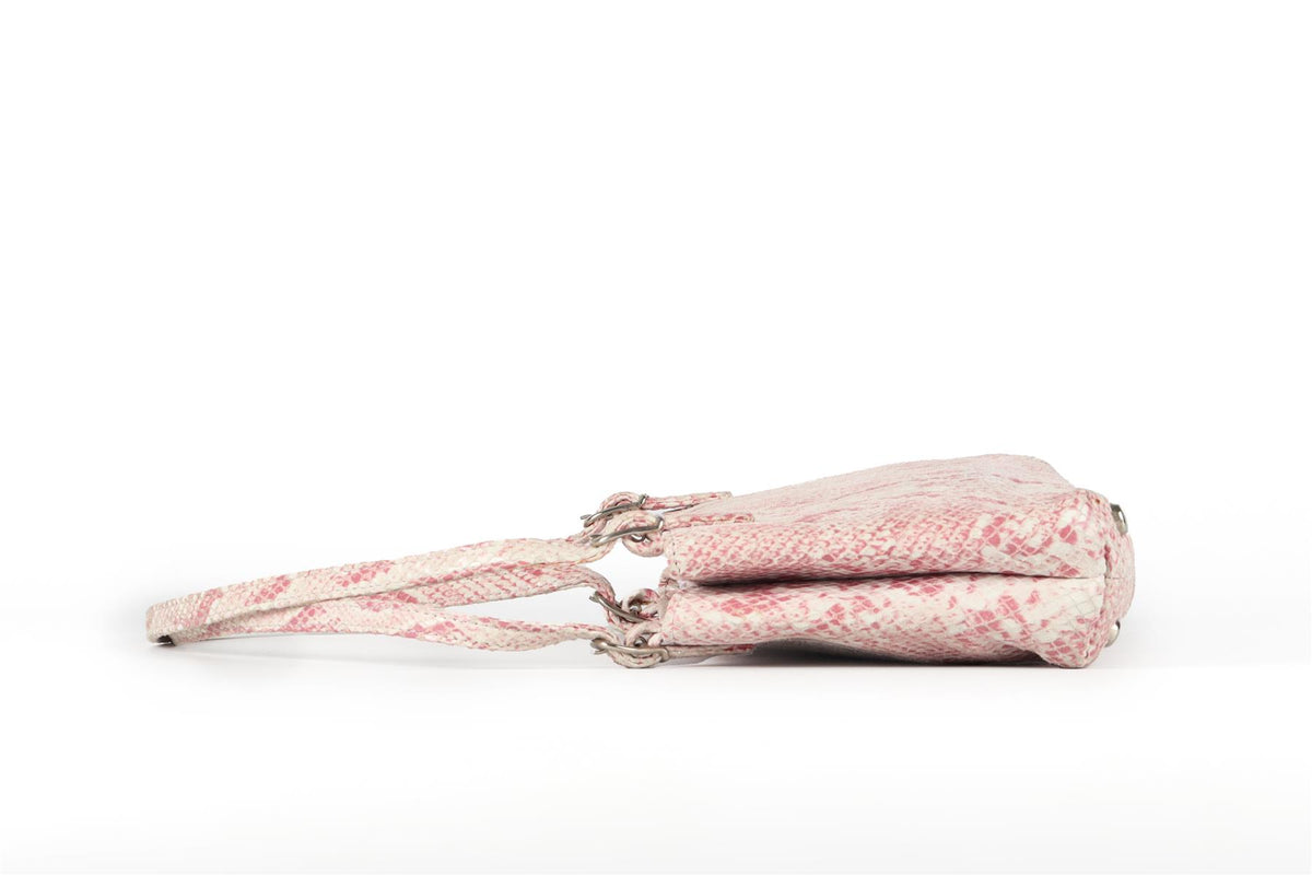 JIMMY CHOO PINK NUBUCK CLUTCH