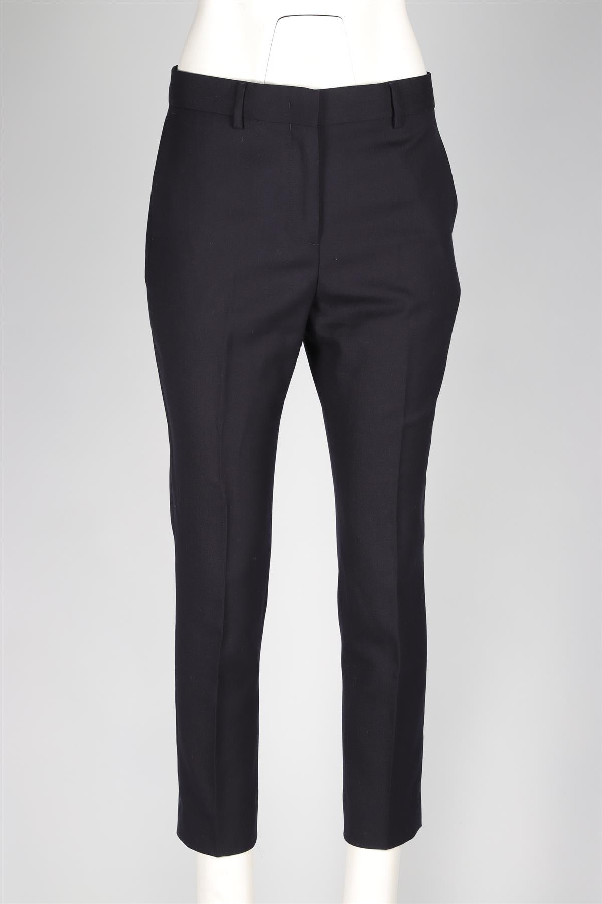 PAUL SMITH BLACK WOOL STRAIGHT LEG PANTS IT 42 UK 10