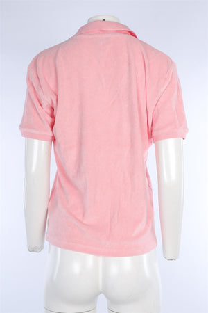 HUNZA G PINK POLO TOP MEDIUM