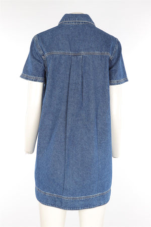 REFORMATION BLUE DENIM MINI DRESS US 8 UK 12