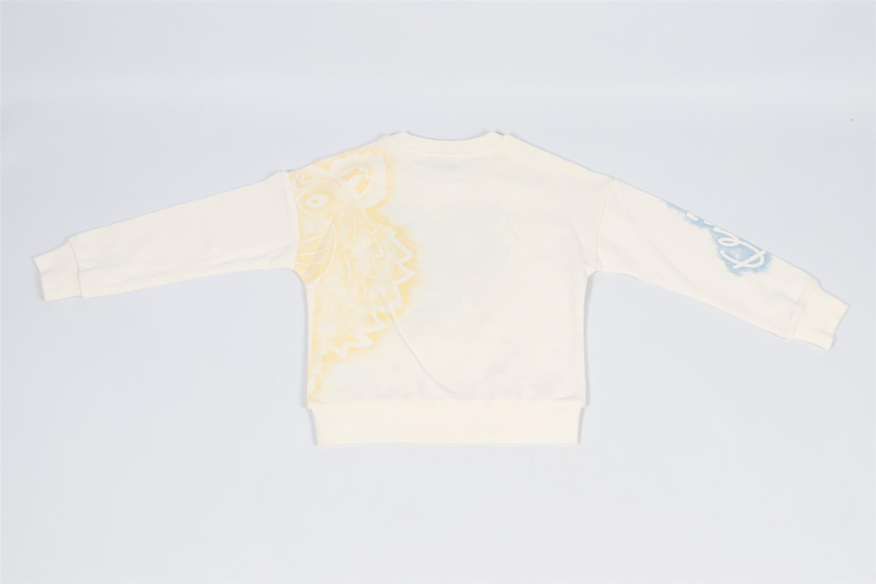 KENZO CREAM KIDS GIRLS COTTON SWEATSHIRT 8 YEARS