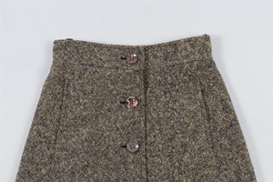 CHLOÈ GREY WOOL MINI SKIRT FR 34 UK 6