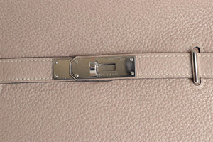 HERMÈS TAUPE 2012 JYPSIERE 28CM TOGO LEATHER CROSSBODY BAG IN ETOUPE