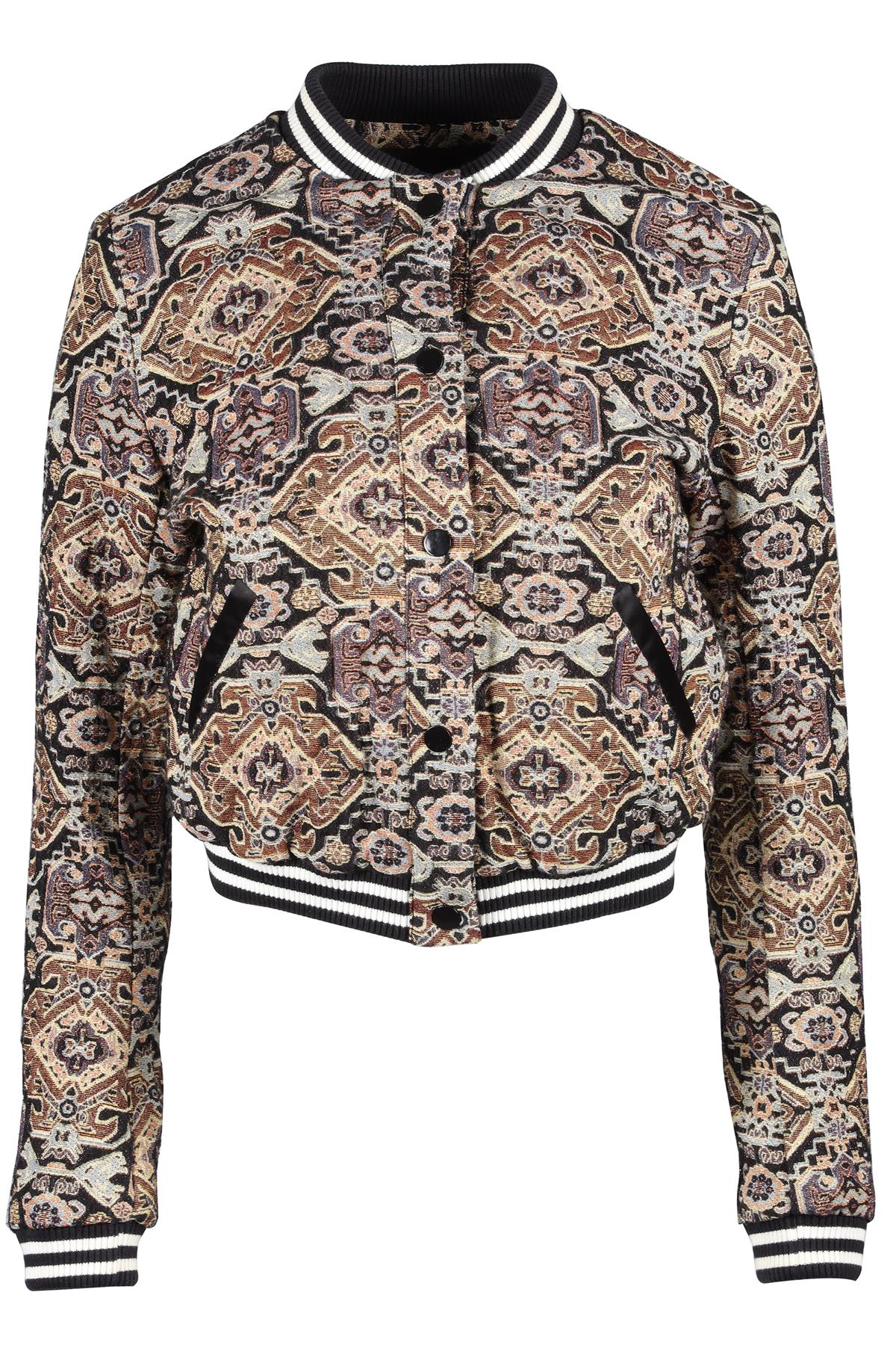 MAJE MULTICOLOURED CROPPED JACKET FR 38 UK 10