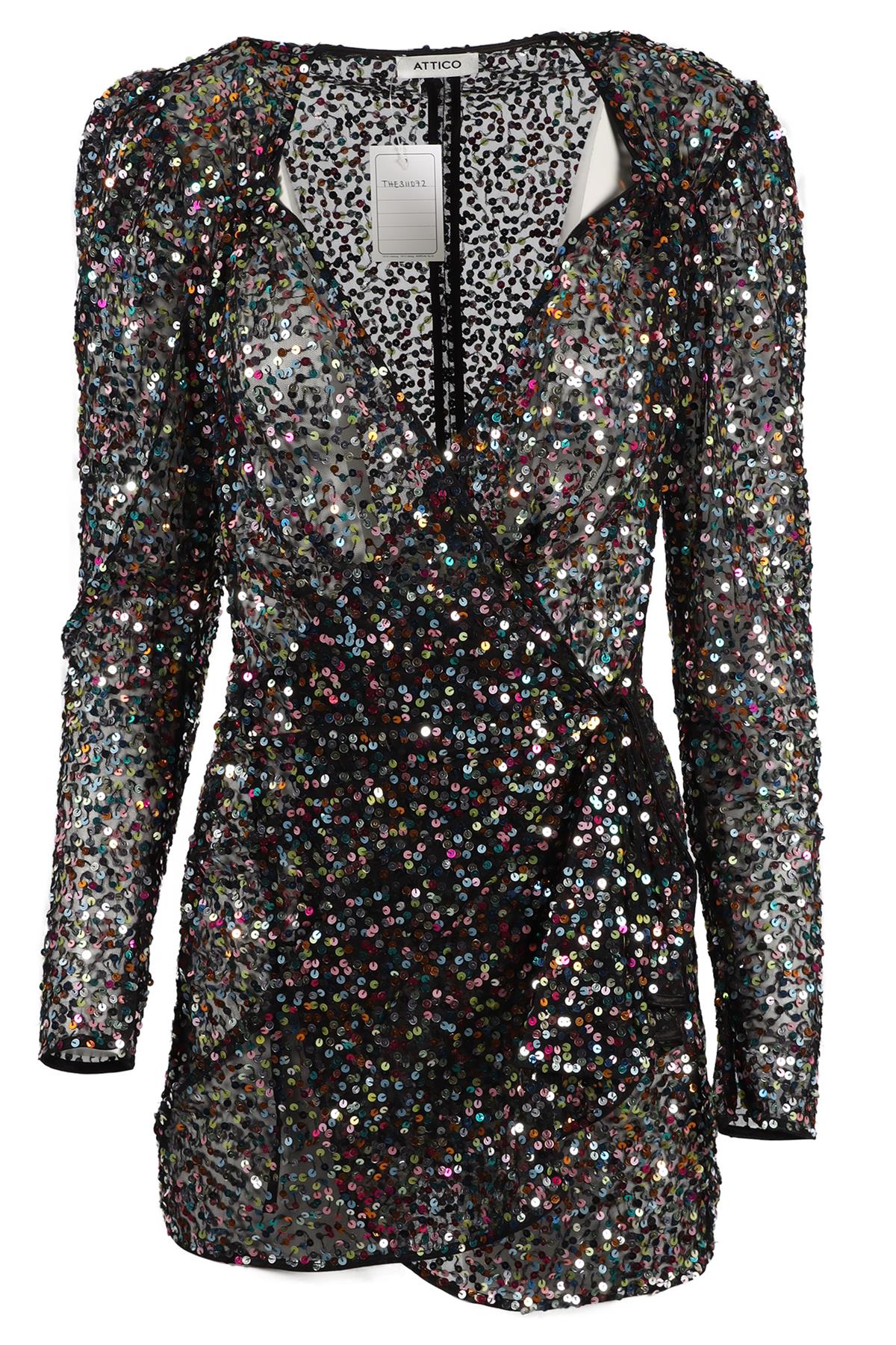 attico sequin mini dress The Attico sequin-embellished Mini Dress | Silver