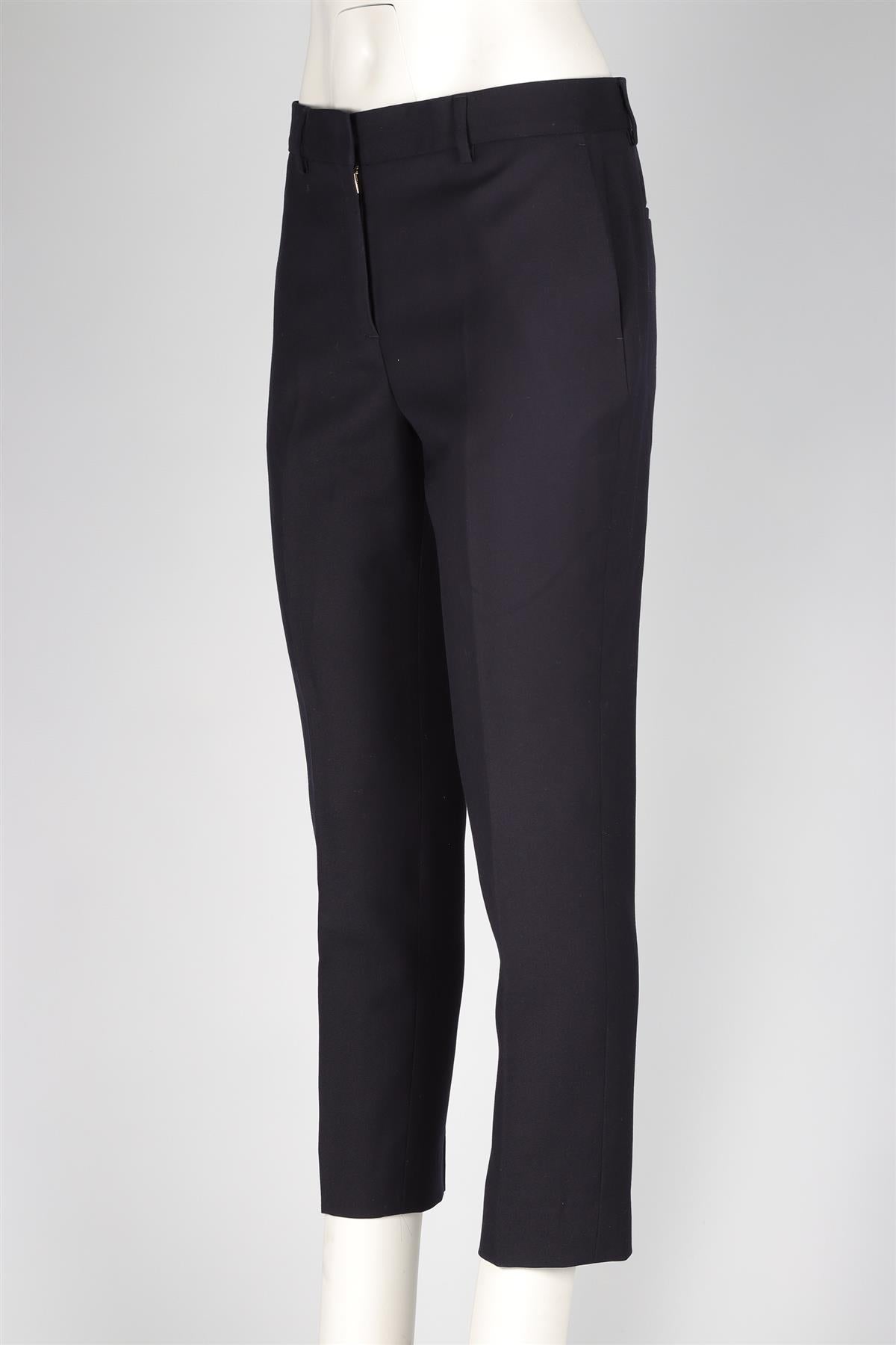 PAUL SMITH BLACK WOOL STRAIGHT LEG PANTS IT 42 UK 10