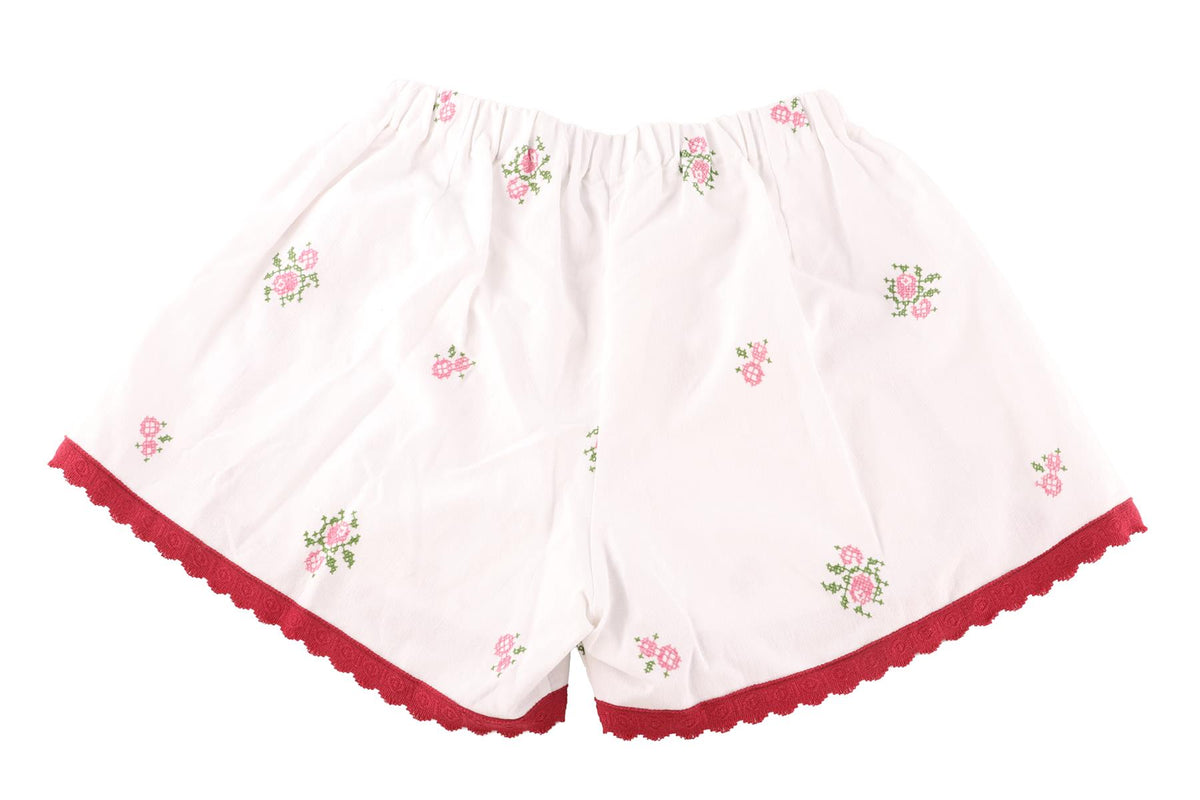 ORSINA WHITE COTTON SHORTS LARGE
