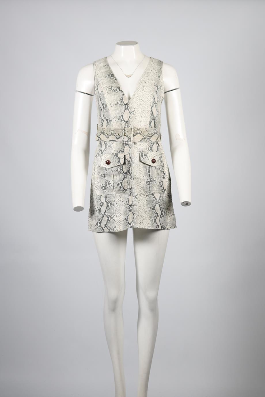ZIMMERMANN BELTED LINEN MINI DRESS UK 8