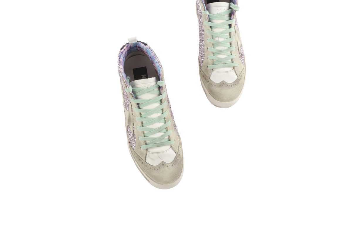 GOLDEN GOOSE MIDSTAR PINK GLITTER SNEAKERS EU 39 UK 6 US 9