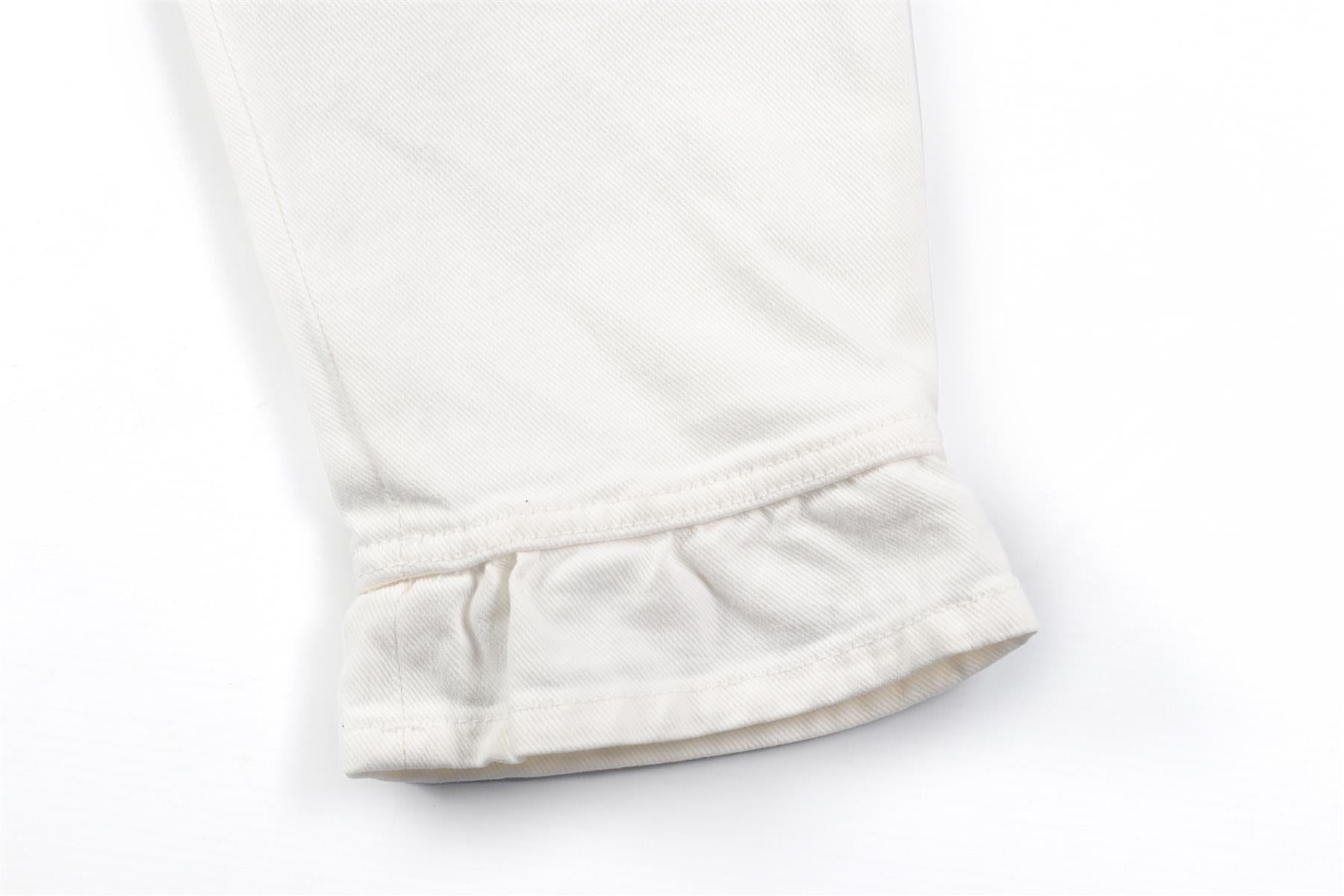 CHANEL WHITE 2022 HIGH RISE TAPERED JEANS FR 36 UK 8