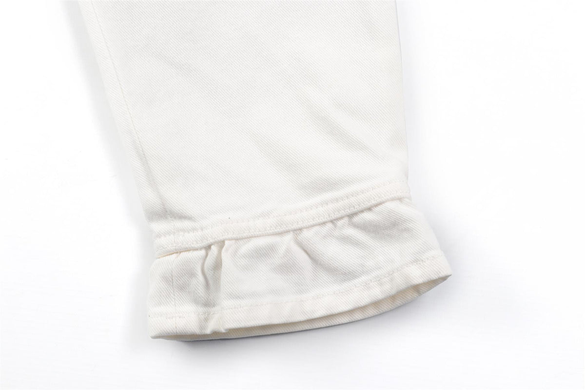 CHANEL WHITE 2022 HIGH RISE TAPERED JEANS FR 36 UK 8