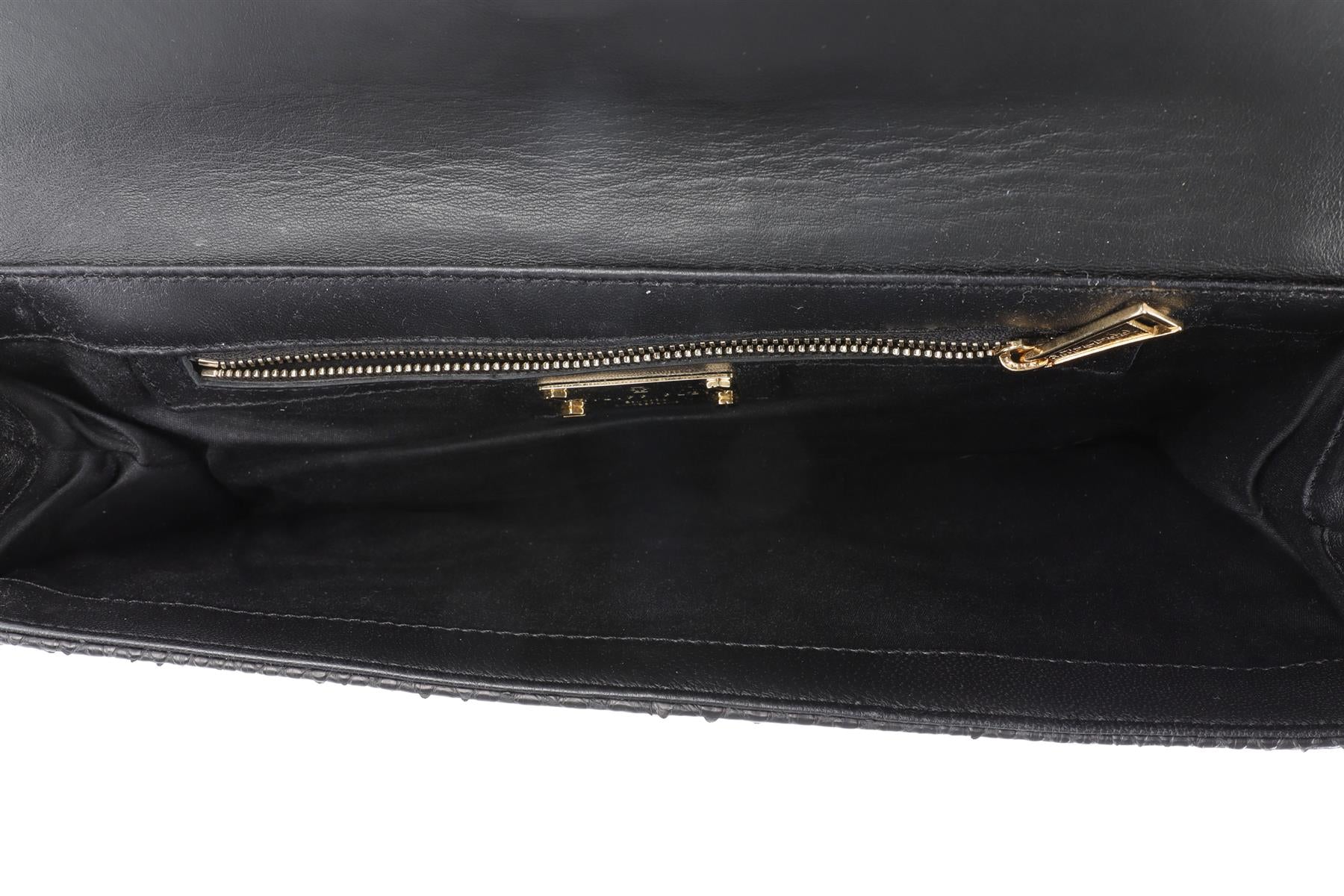 PHILIPP PLEIN BLACK PYTHON CLUTCH
