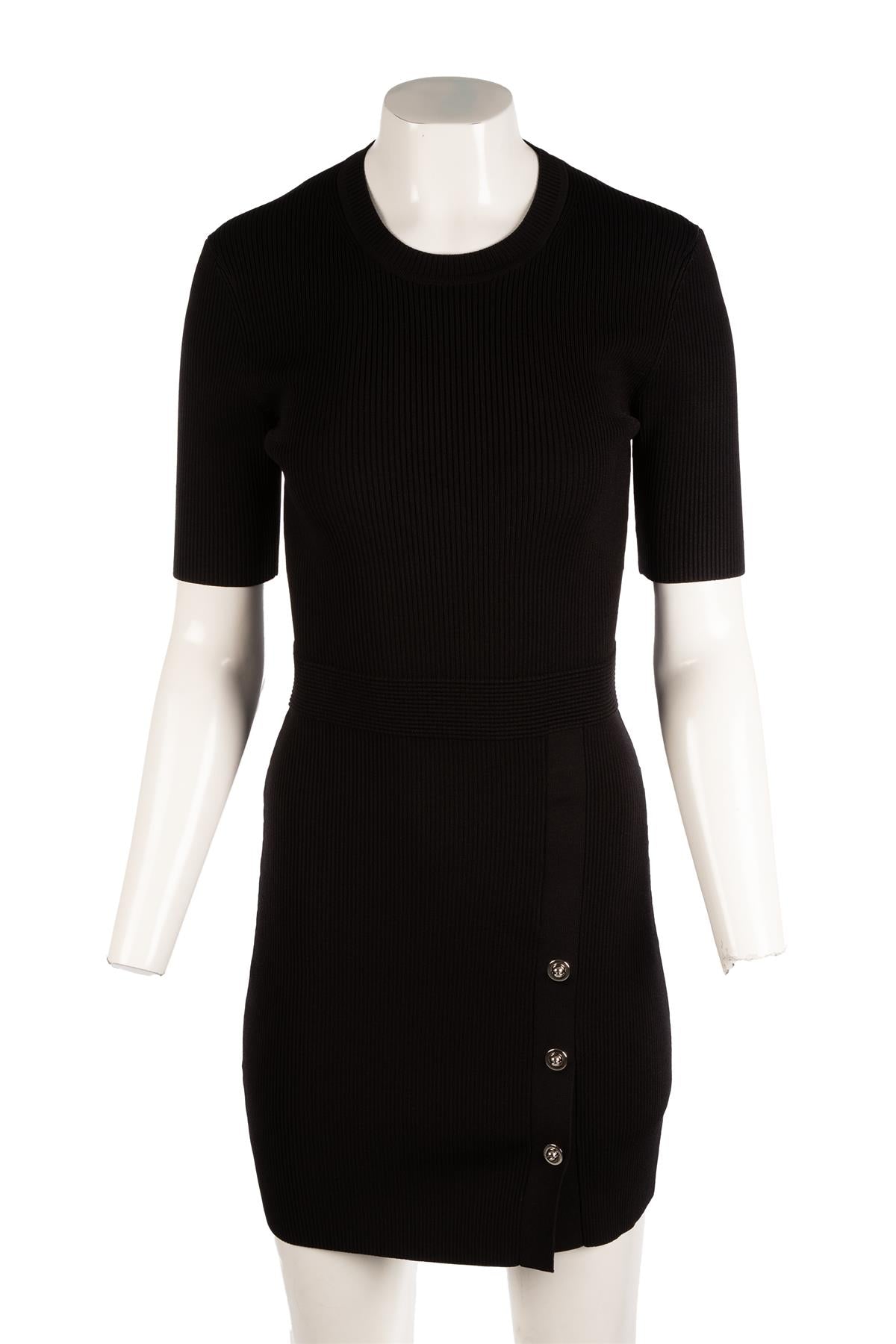 JONATHAN SIMKHAI BLACK KNIT MINI DRESS MEDIUM