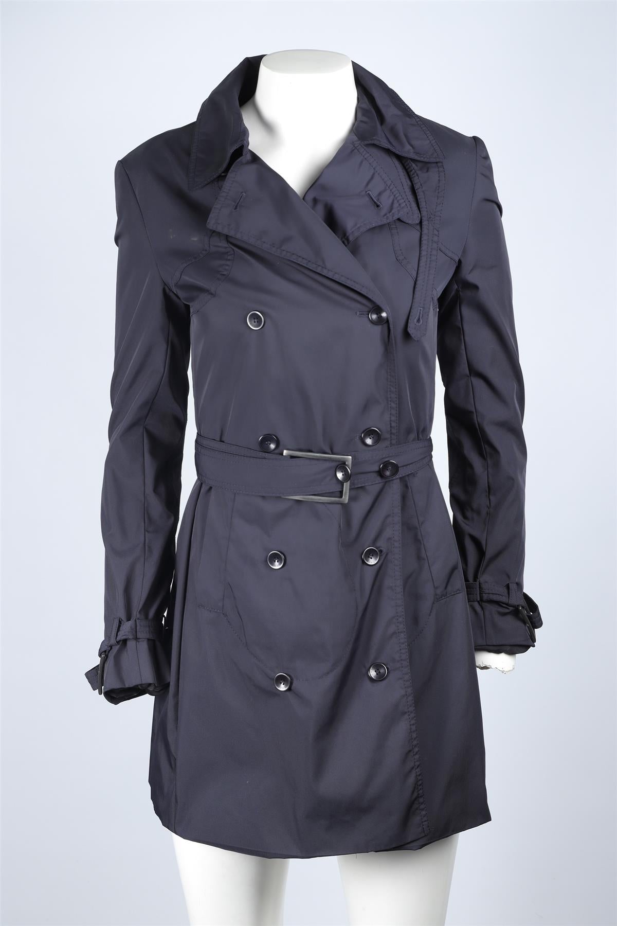 STELLA MCCARTNEY NAVY NYLON TRENCH COAT IT 40 UK 8