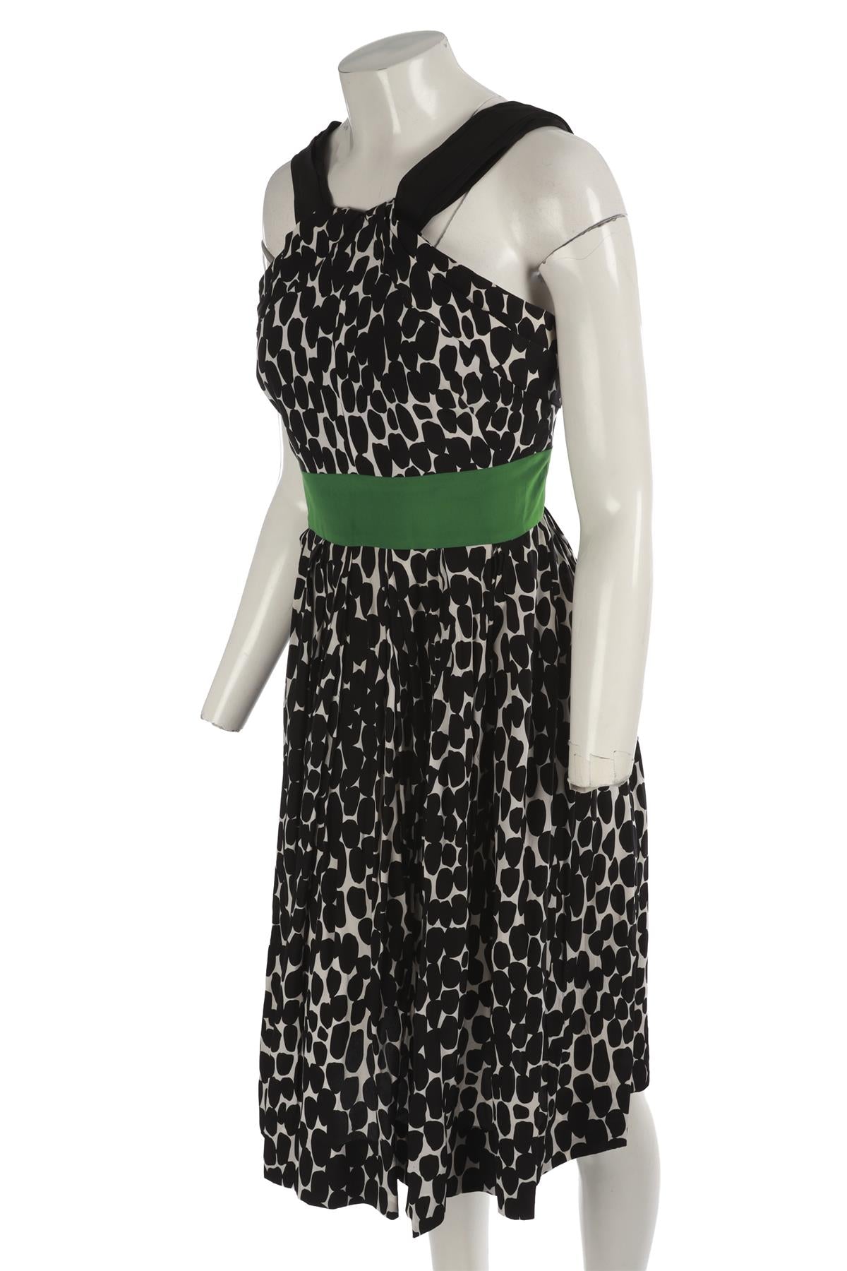 GUCCI BLACK 2007 SILK MIDI DRESS IT 40 UK 8