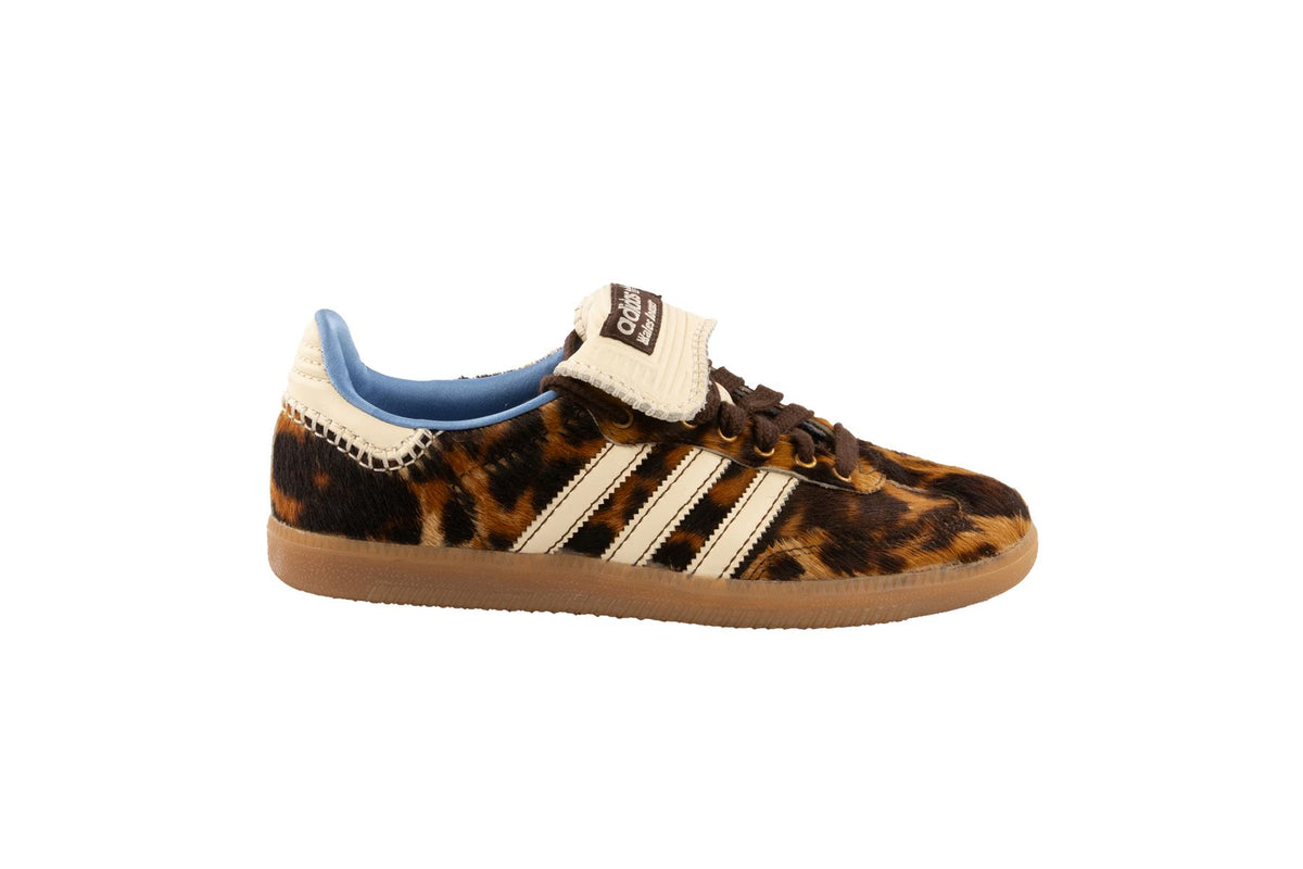 ADIDAS + WALES BONNER BROWN SAMBA LEOPARD SNEAKERS EU 40 UK 7 US 10