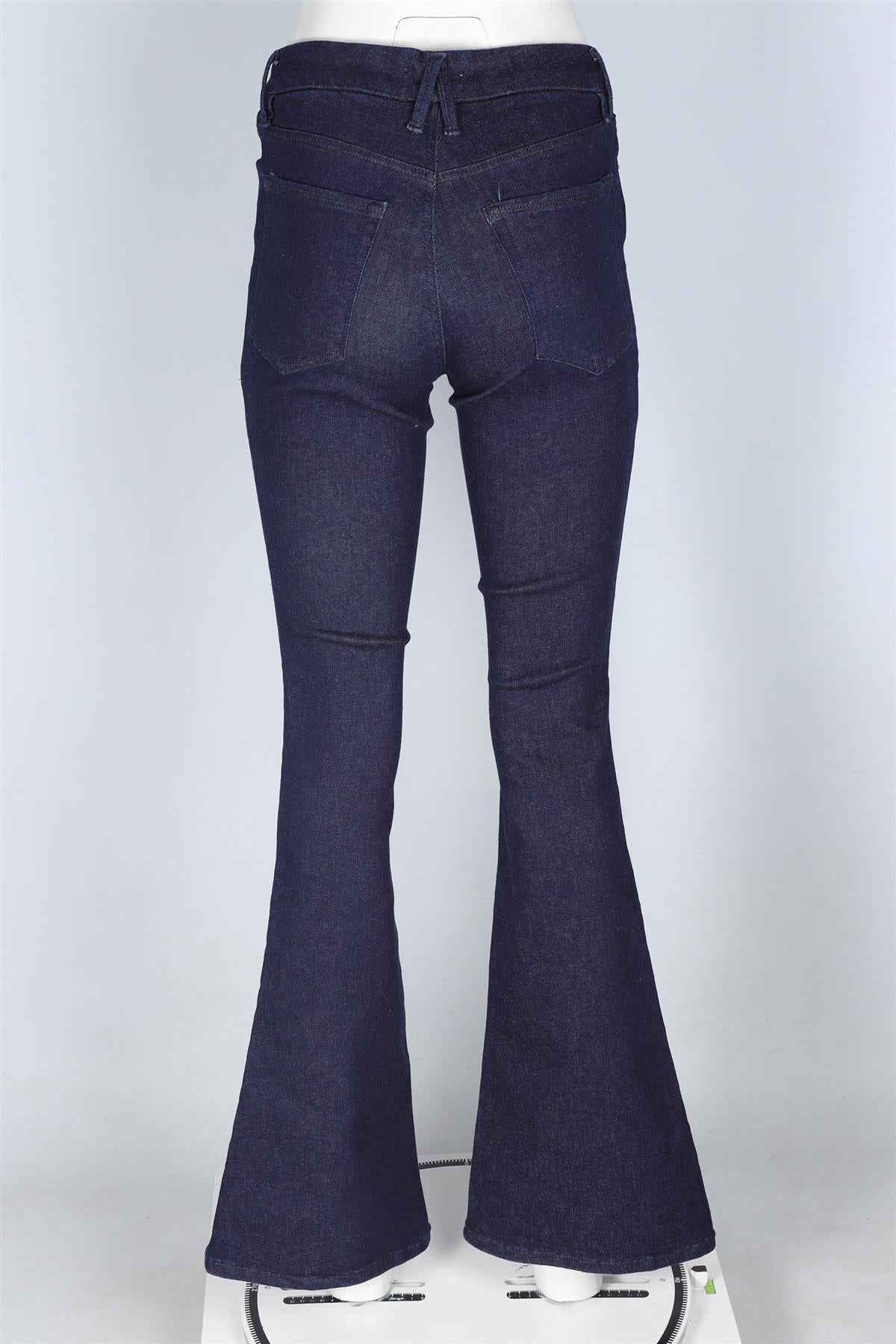 GOOD AMERICAN NAVY HIGH RISE FLARED JEANS US 00-4 UK 2-8