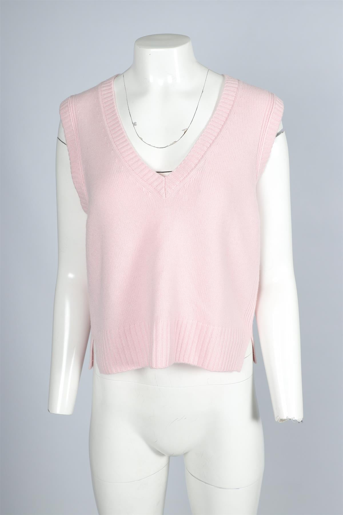ME+EM PINK CASHMERE VEST LARGE