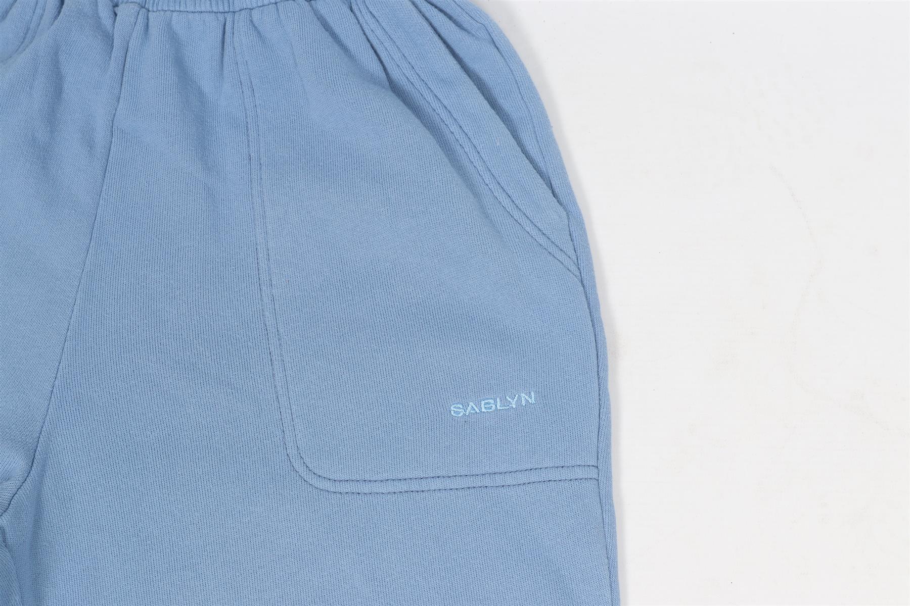 SABLYN BLUE COTTON TRACK PANTS SMALL