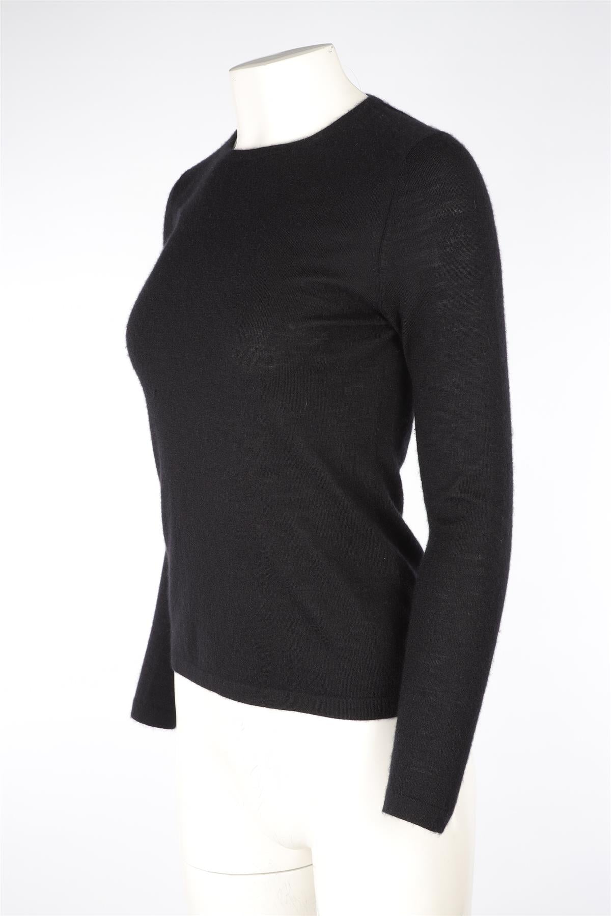 NEIMAN MARCUS BLACK CASHMERE SWEATER SMALL